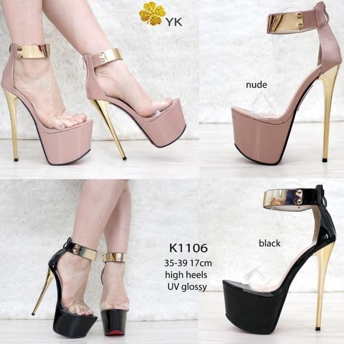 Ykshoes 1106 High Heels 17Cm Strap Jelly Shoes Bartier Diva Emory