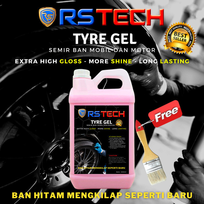 SEMIR PENGHITAM PENGKILAP BAN MOBIL MOTOR 5 LITER TIRE POLISH NO KIT