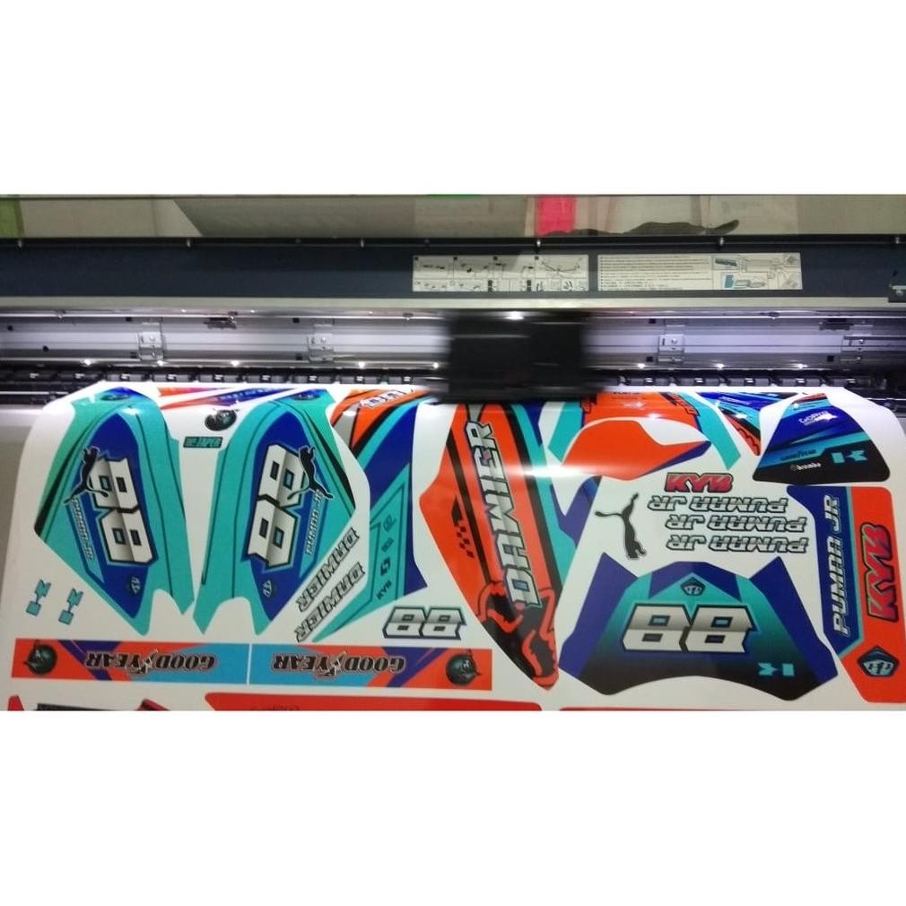 Barang Murah.Co Sticker Dekal Decal Klx Bf Orange Biru Keren Sticker Fullbody Terlaris