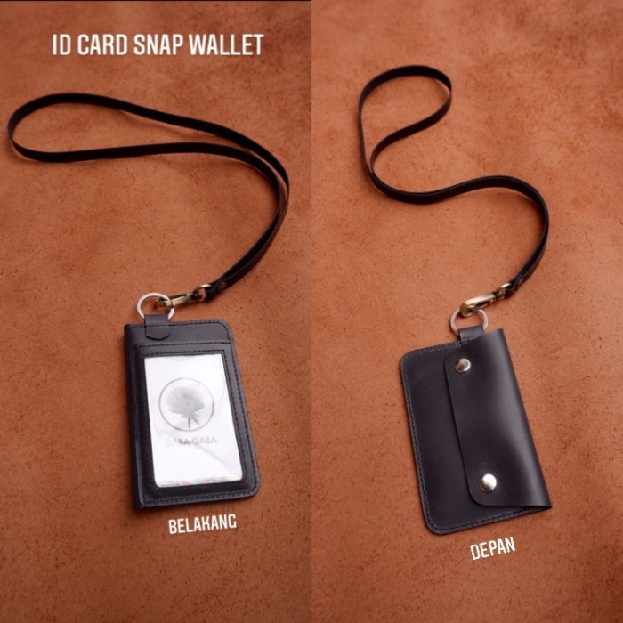 

BARANG TERLARIS ID card snap wallet / id card holder / black