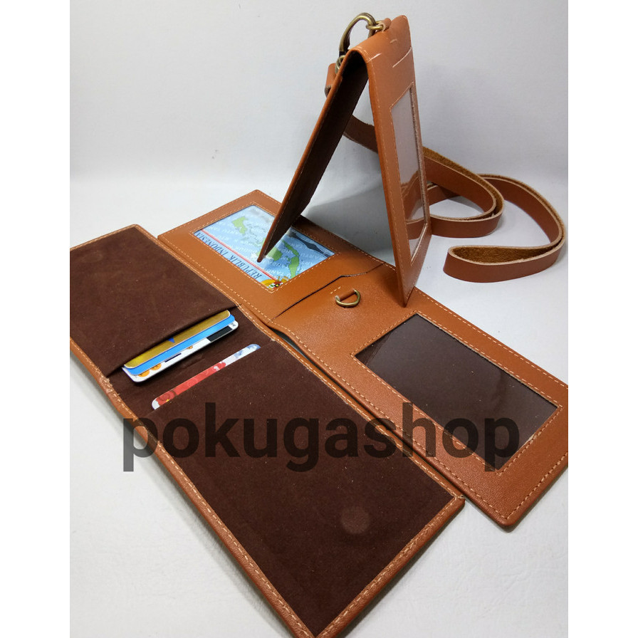 

BARANG TERLARIS name tag kulit pegadaian /id card pegadaian /nametag kulit asli garut