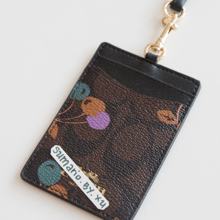 

BARANG TERLARIS NAMETAG CARD HOLDER KARTU NAMA KANTOR KULIT ASLI COACH