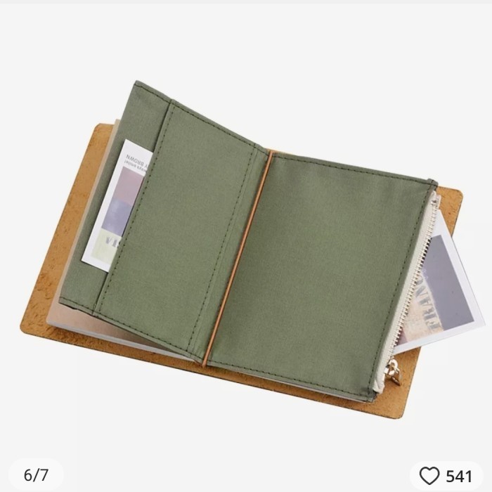 

Canvas zipper pouch for Travelers Notebook size passport
