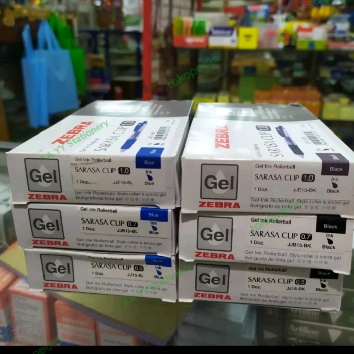 

pulpen pen sarasa 0,5 0,7 1,0 hitam / biru