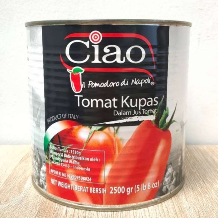 

Ciao Tomat Kupas / Italian Peeled Tomatoes 2500 gr