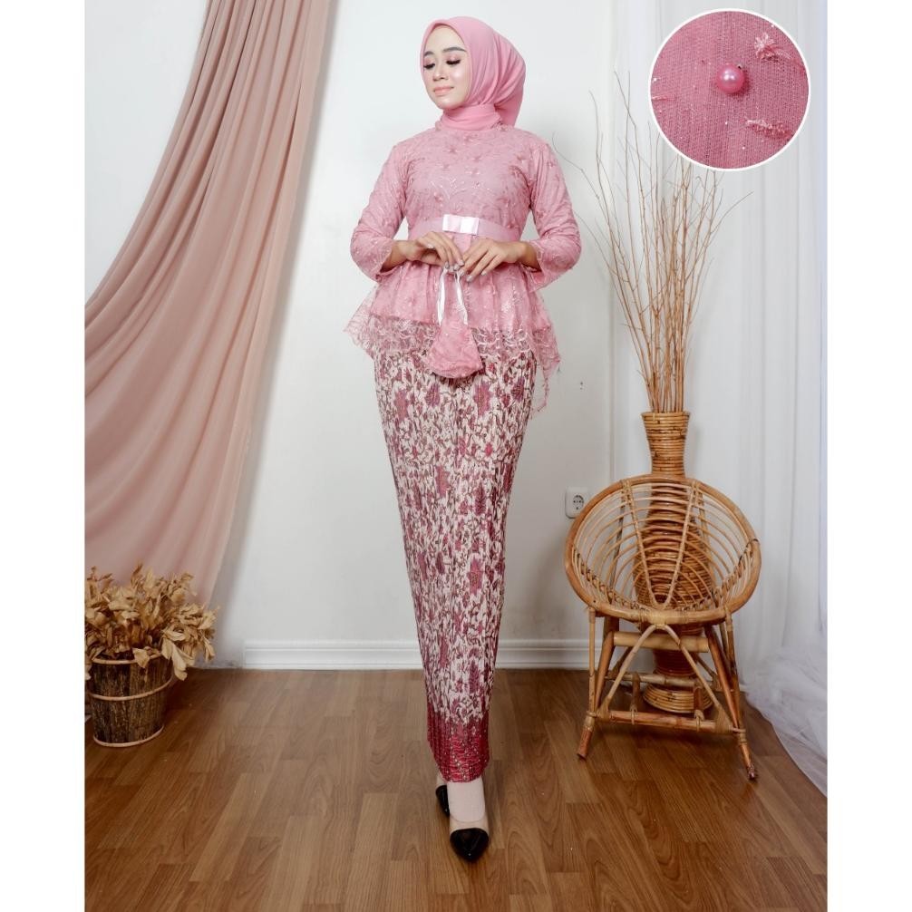 Setelan Blouse Cantika Kebaya Modern Cantika Set Kebaya Tulle Marsya Kebaya Wisuda 2023 Model Kebaya