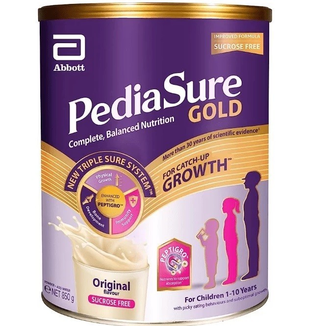 

Pediasure Singapore Gold Triple Sure Original Sucrose Free Milk 850G