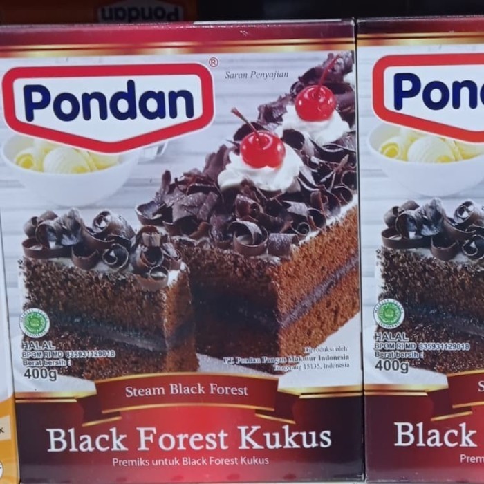 

TERMURAH pondan black forest kukus 400gr