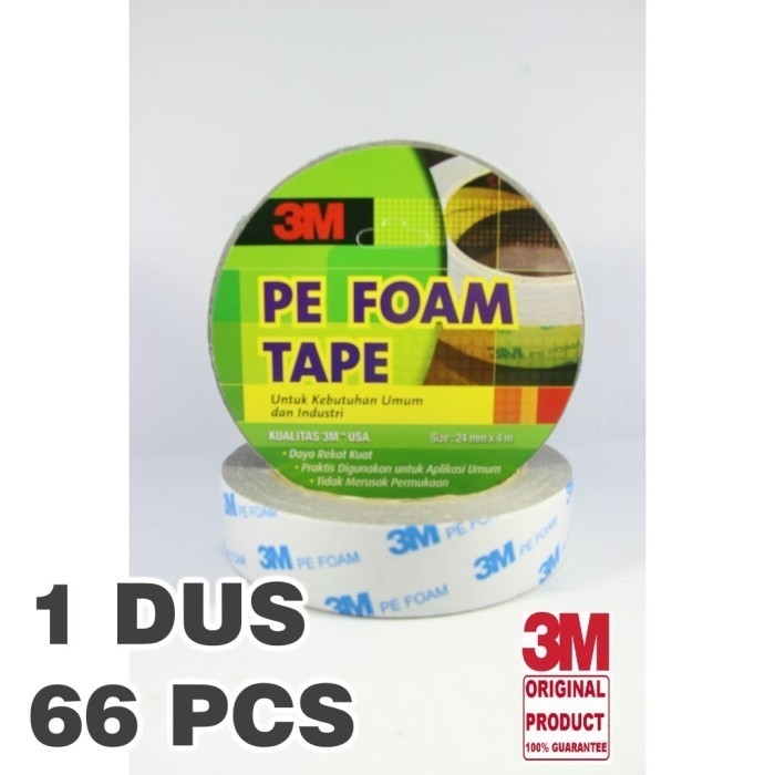 

3M Double Tape PE Foam Original 24 mm Dus 66 Pcs Grosir JUAL