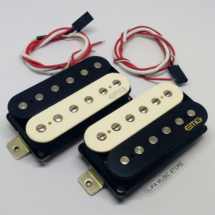 Pickup Gitar Humbucker EMG Aktif Retro Super 77 Zebra Cover USA