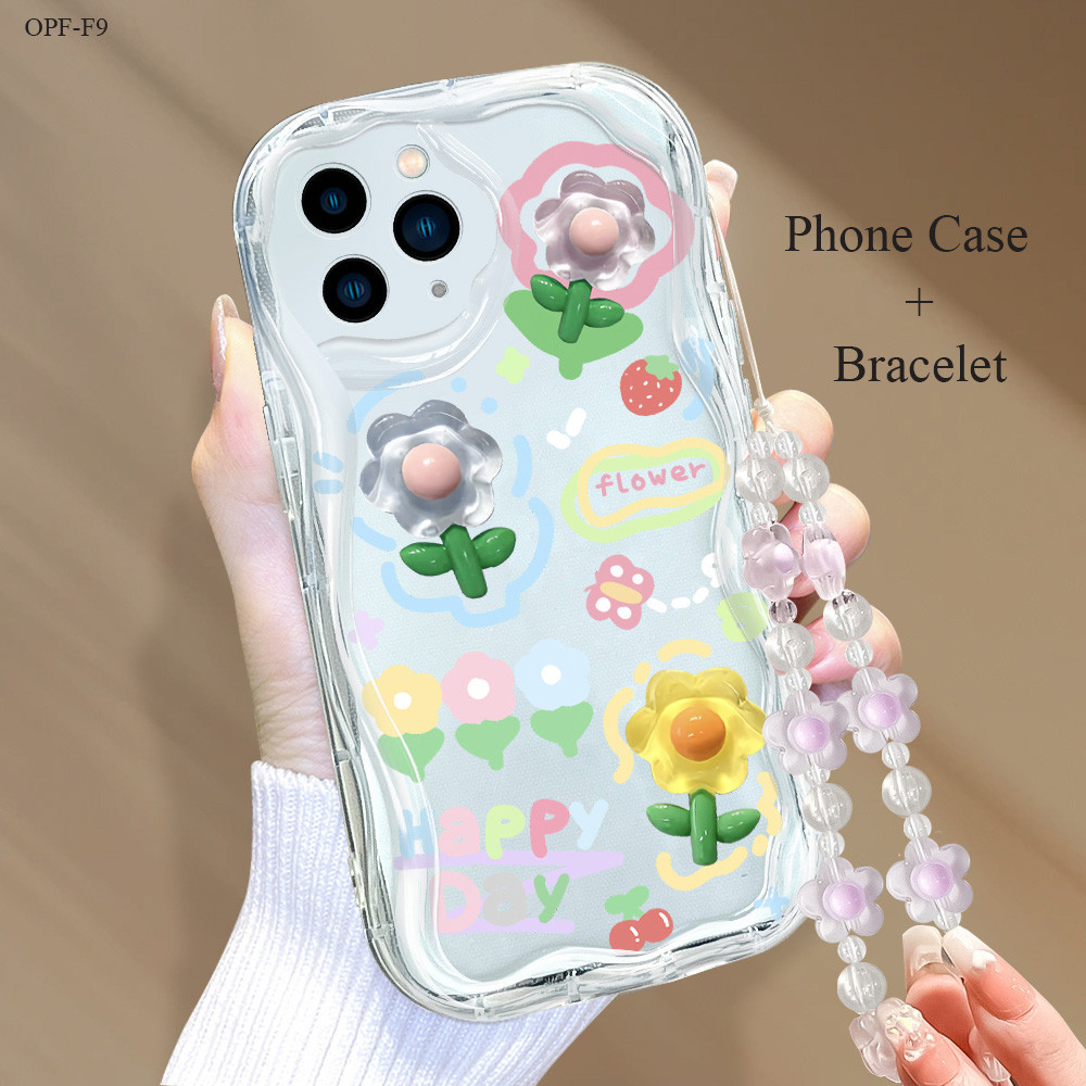 Casing Hp Untuk Compitable With  OPPO F9 F11 F23 5G 2D Rabbit 4012 Free Bracelet B1 Softcase Lembut 