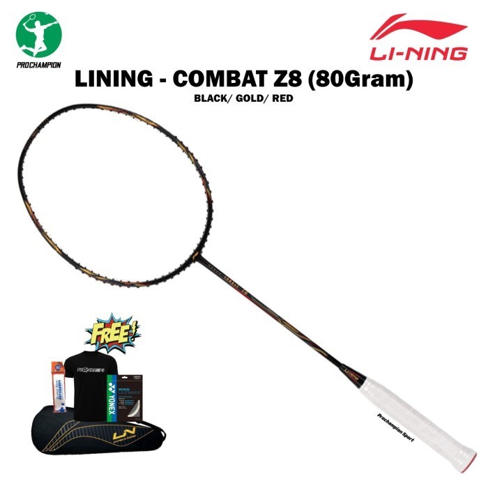 Raket Badminton Lining Combat Z8 / Combat-Z8 80Gr Original