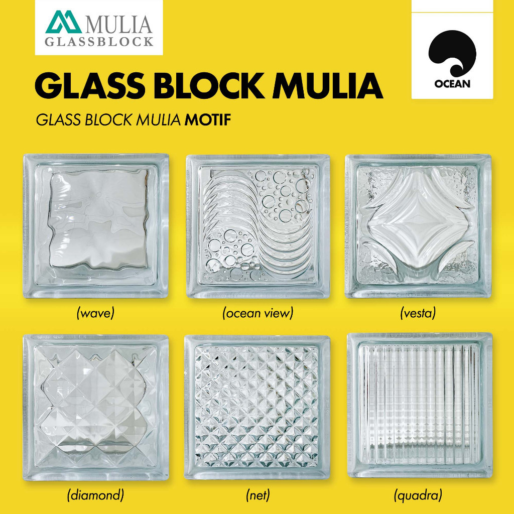 GLASS BLOCK MULIA 1 DUS 6 BUAH