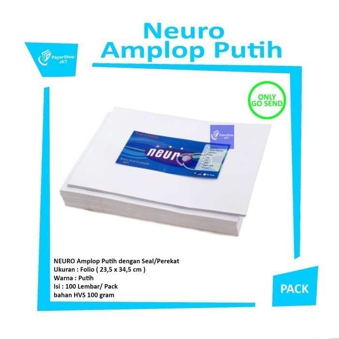 

Terlaris KHUSUS GOSEND!! NEURO Amplop Putih Folio SEAL SALE