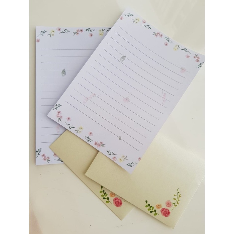 

Terlaris Letter Envelope / kertas surat custom handmade murah isi 3 set SALE