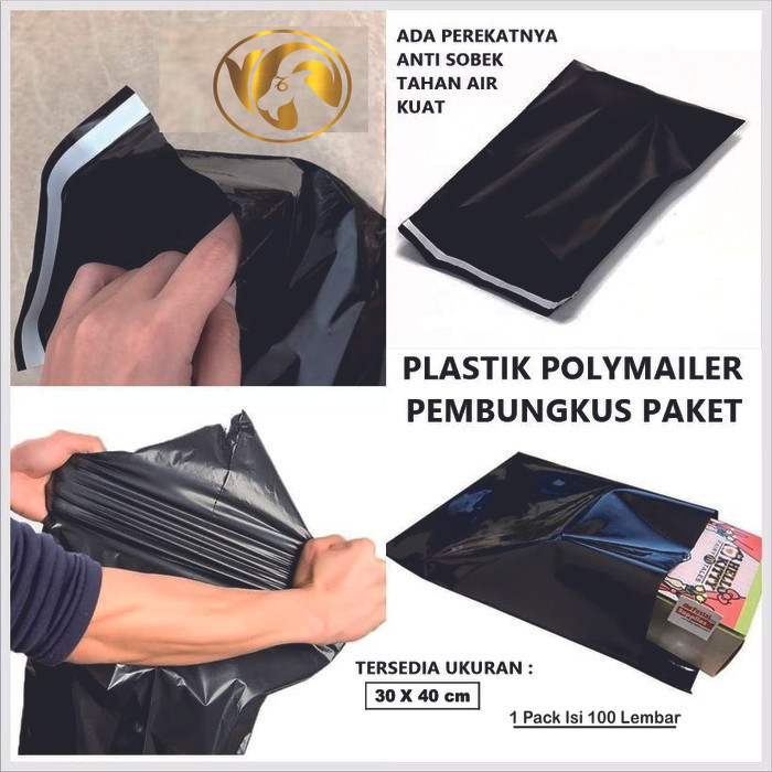 

Terlaris Plastik Amplop Polymailer Pembungkus Paket Ukuran 30x40 cm isi 100 lbr SALE