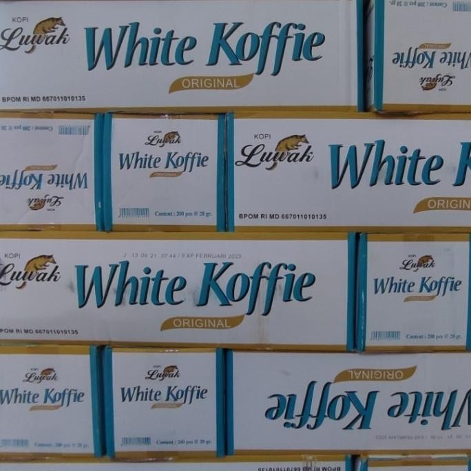 

Kopi Luwak White Coffee Original 1 Dus isi 20 Renceng x 10 Sachets MRS03