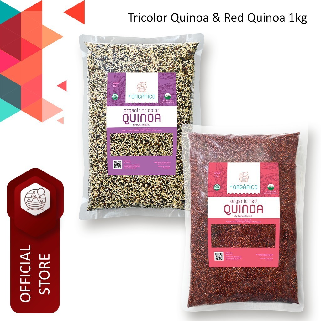 

Tricolor Quinoa & Red Quinoa Organic El Organico 1kg (Mix Pack)