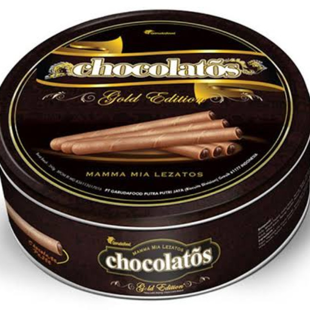 

>*>*>*>*] [350 Gram] Gery Wafer Roll Chocolatos Dark Kemasan Kaleng Kue Lebaran