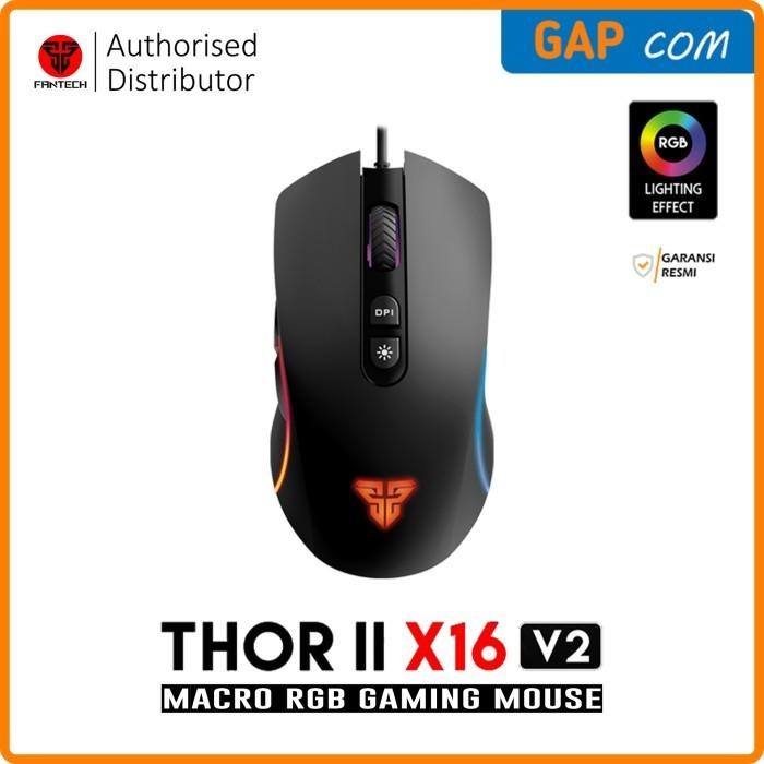 Mouse Gaming Macro Fantech X16 V2 Thor Ii Rgb Gaming Mouse Pixart 3519