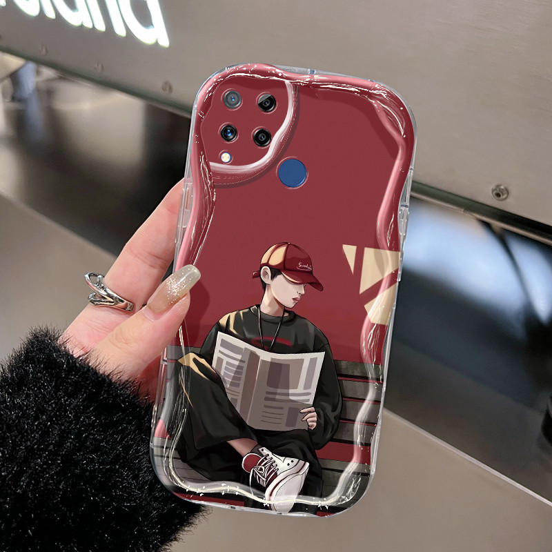 Casing Hp Realme C15 Case ponsel pola HP perempuan Casing dan laki-laki lunak gel silika Kesing penc
