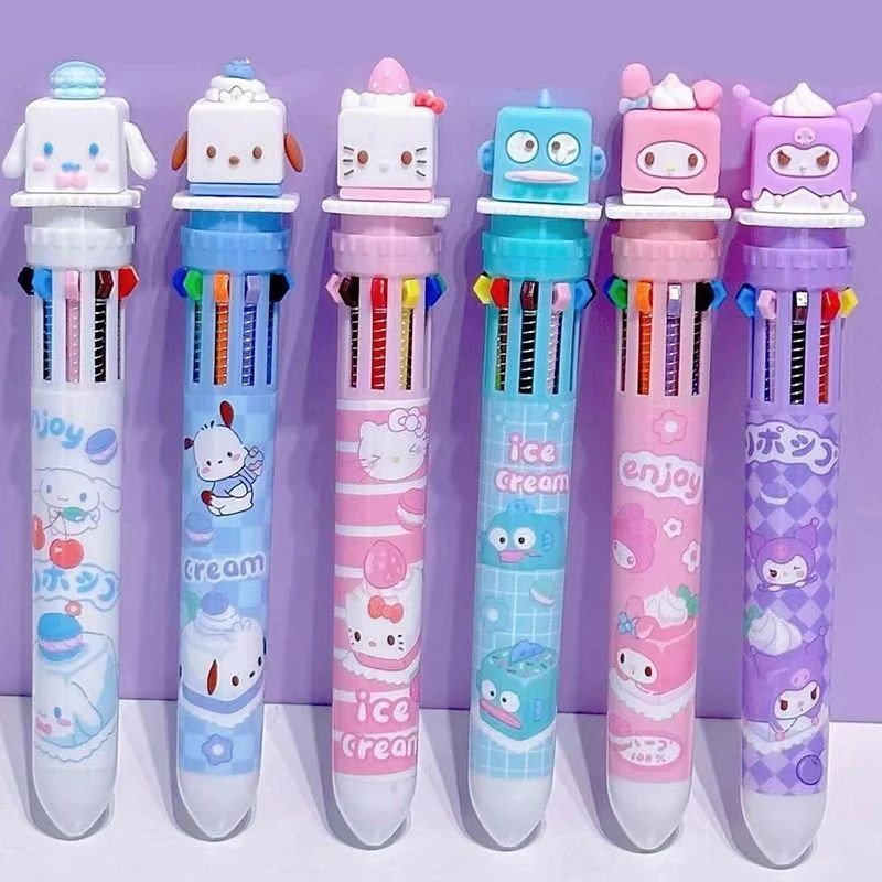 

Pena 10 Warna Kue Cake Sanrio Gel Pen Dessert Cake Cinnamoroll Kuromi