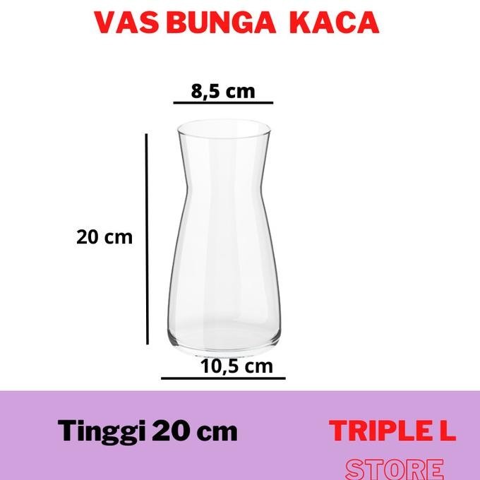 Vas Bunga Tinggi 20 Cm Kaca