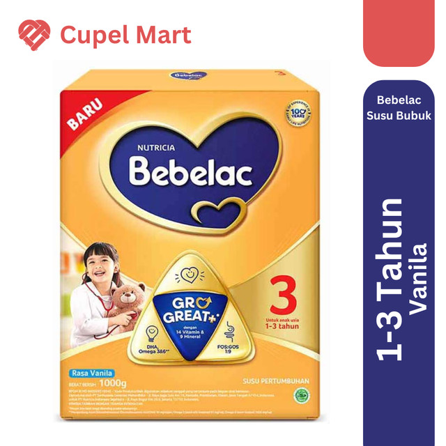 [Susu Bubuk] BEBELAC 3 1-3 Tahun Vanila
