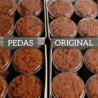 

abon ayam kemasan toples variant original atau pedas