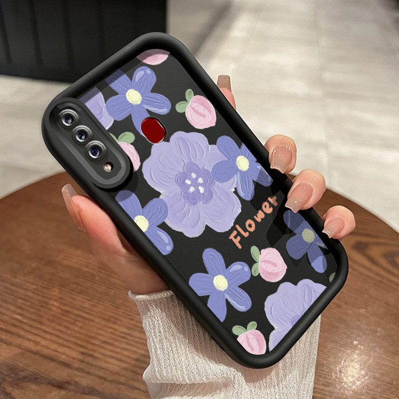 Casing Hp Samsung Galaxy A20s Case Casing lunak anti drop silikon HP ponsel bunga Kesing