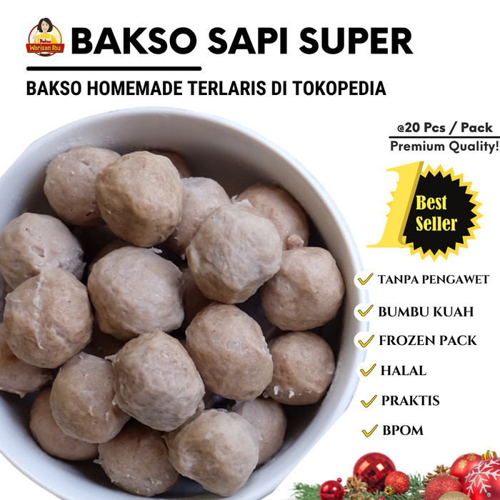 

Uinn - Bakso Warisan Ibu Isi 20 Buah Halus (Frozen Food/Bakso Sehat/Cemil)