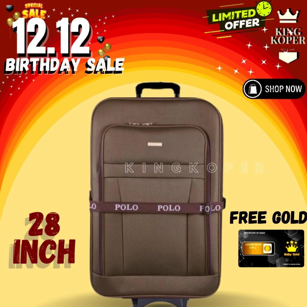 Ctry Koper Polo 28 inch ukuran bagasi - koper kain - koper besar - koper roda 2-koper murah - koper 