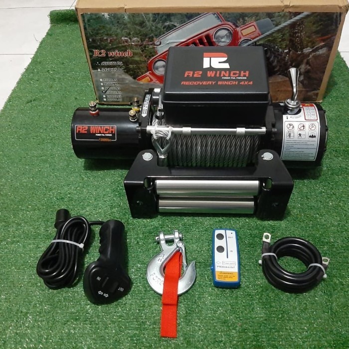Winch Derek 13000Lbs 7Ton 24V Merk R2 Sling Baja Ch