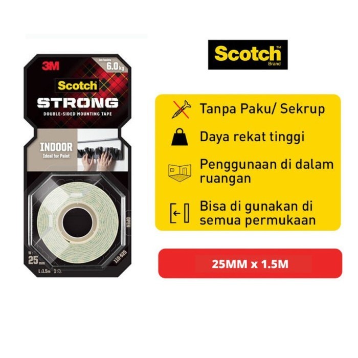 

Scotch 3M Perekat Isolasi Indoor Mounting Tape 110-S25 HOT PROMO