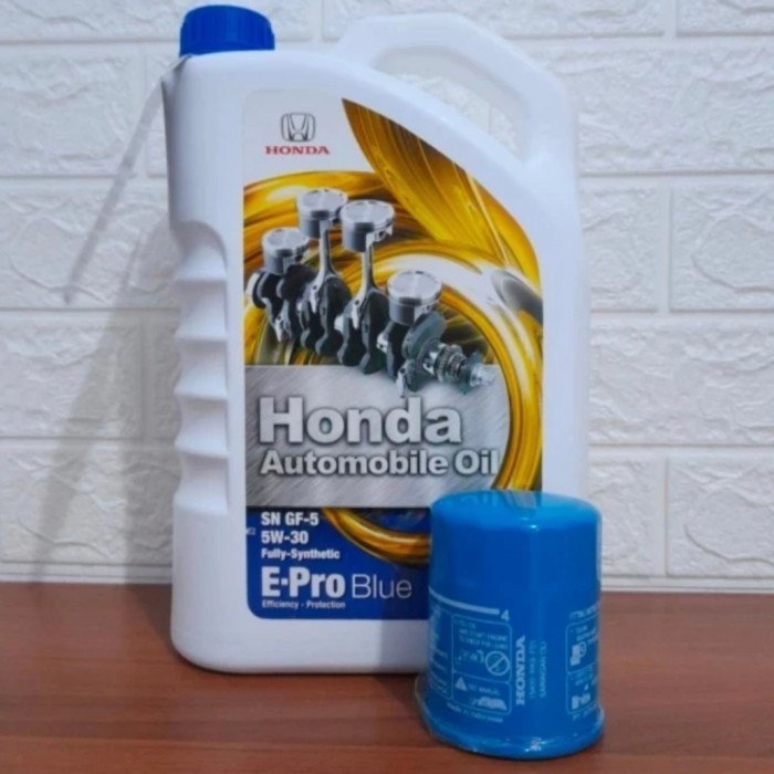 OLI HONDA E - PRO BLUE SN 5W -30 PAKET FILTER OLI HONDA 4 LITER