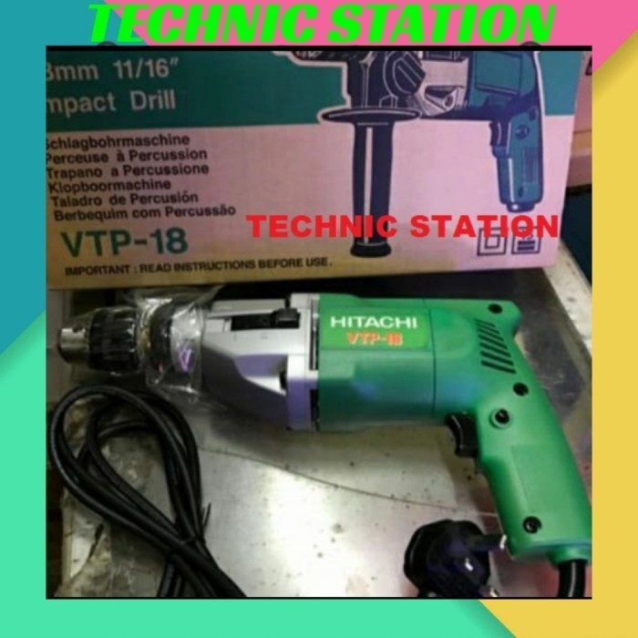 MESIN BOR IMPACT DRILL HITACHI VTP18, BOR BETON HITACHI VTP 18