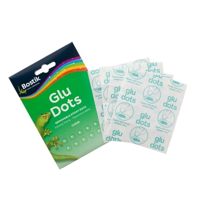 

BOSTIK Sticky Glu Dots Removable 64 Dots - Glue Dots Lem perekat Removable Isi 64 Dots