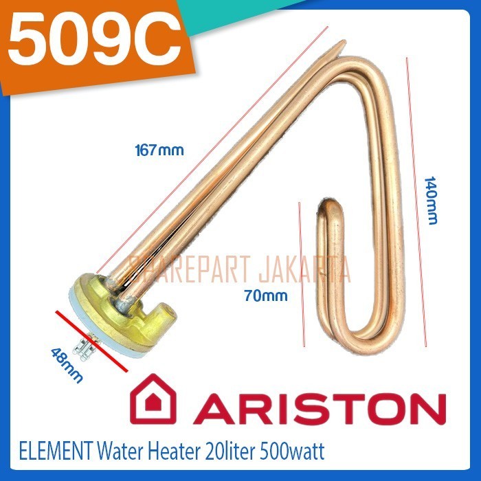 Element Water Heater Ariston 20Liter 500Watt Elt-509C