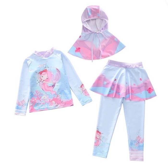 Baju Renang Lengan Panjang Hijab Krudung Muslimah Anak HARGA DISKON