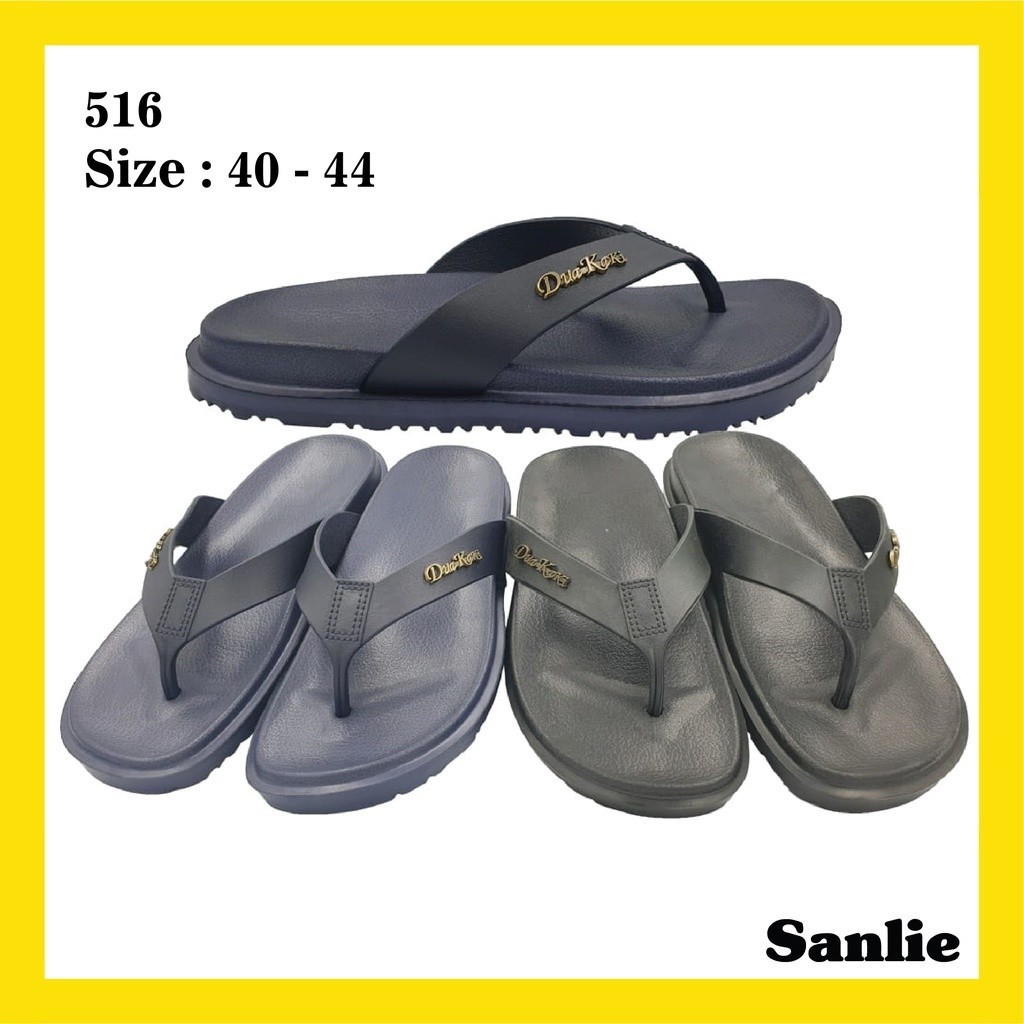 LEBARAN SALE 4.4 Sanlie Sandal Pria Dua Kaki Sendal Karet Jepit Pria Ori Produk Terbaru 516
