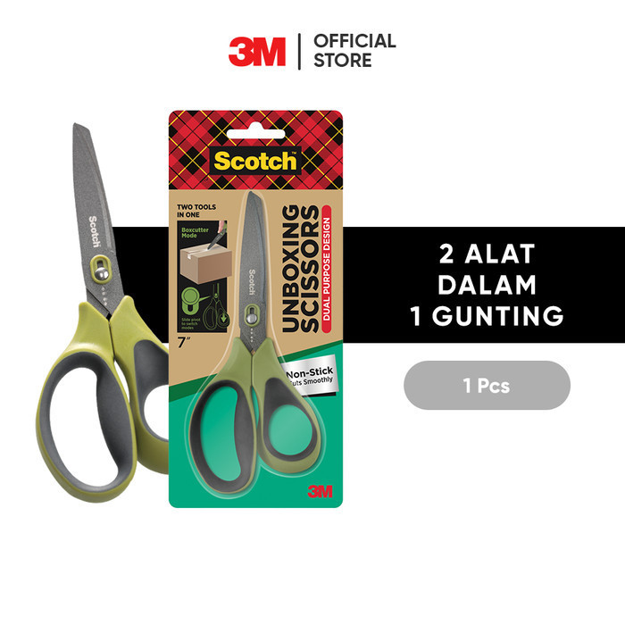 

Scotch Non Sticky Unboxing Scissors 1487Ns Green 7 Inch Gunting