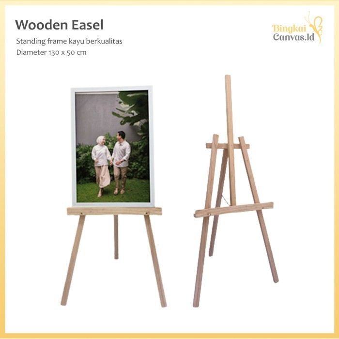 

Standing Frame Kayu Tempat Pigura Easel Kanvas - Besar
