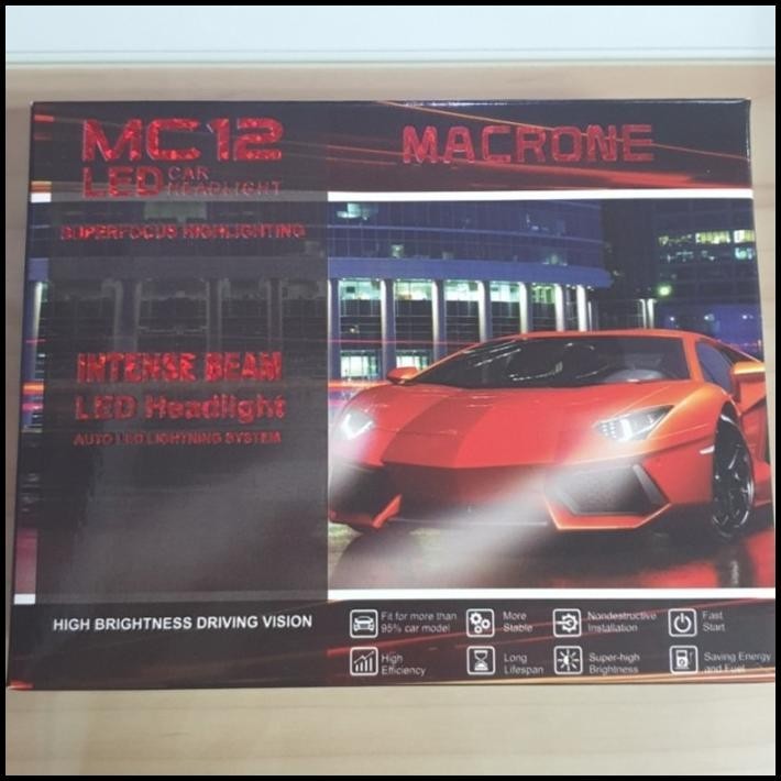 TERMURAH LAMPU TURBO LED MOBIL MC12 MACRONE H11 H4