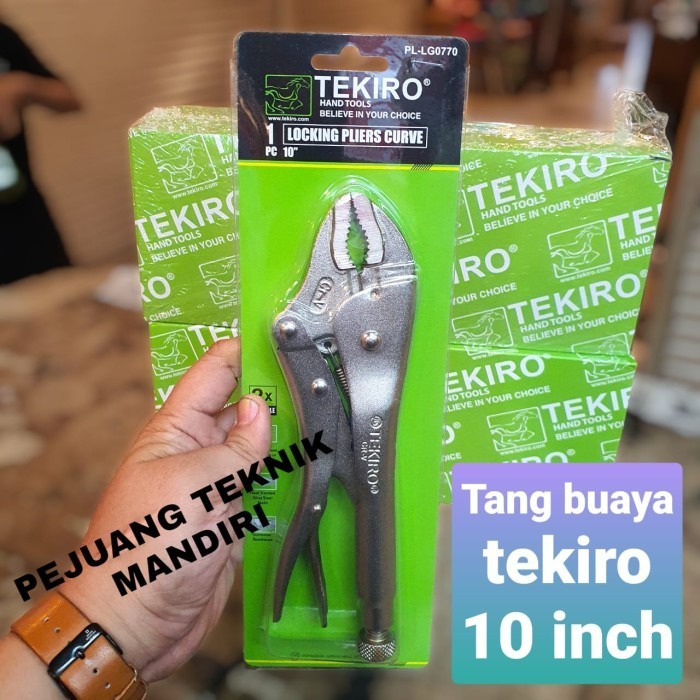 Tang Buaya Tekiro 10 Inch Bengkok / Tang Buaya / Tang Jepit Tekiro 10"