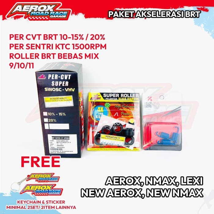 PAKET AKSELERASI CVT BRT AEROX NMAX LEXI NEW AEROX NMAX