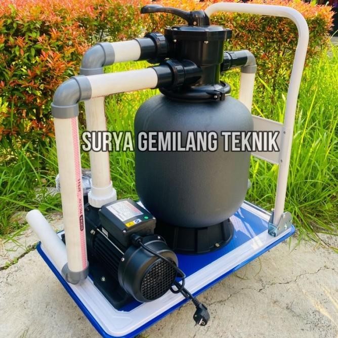 Paket Pompa Vacum Kolam Renang Portable Troli Mesin Pompa Kolam Renang