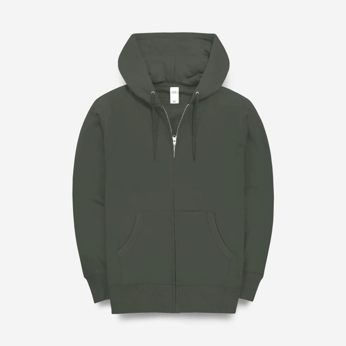 Human Greatness Hoodie Zipper Olive
