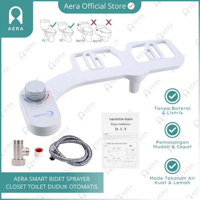 Aera Bidet Shower Sprayer Closet Toilet Duduk Otomatis Bidet Sprayer