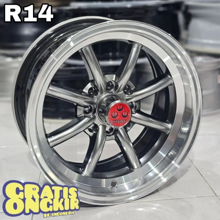 VELG RACING RING 14 PCD 4X100 - 4X114 WATANABE VELG MOBIL RACING R14