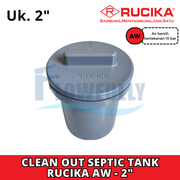 CLEAN OUT AW 2 INCH RUCIKA CO 2" TUTUP SEPTIC TANK PVC BUKA TUTUP DRAT